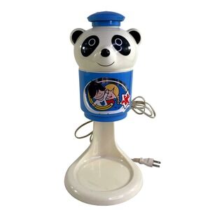 Vintage Kang Ying Panda Electric Ice Shaver Snow Cone Maker Blue White LKE-1002